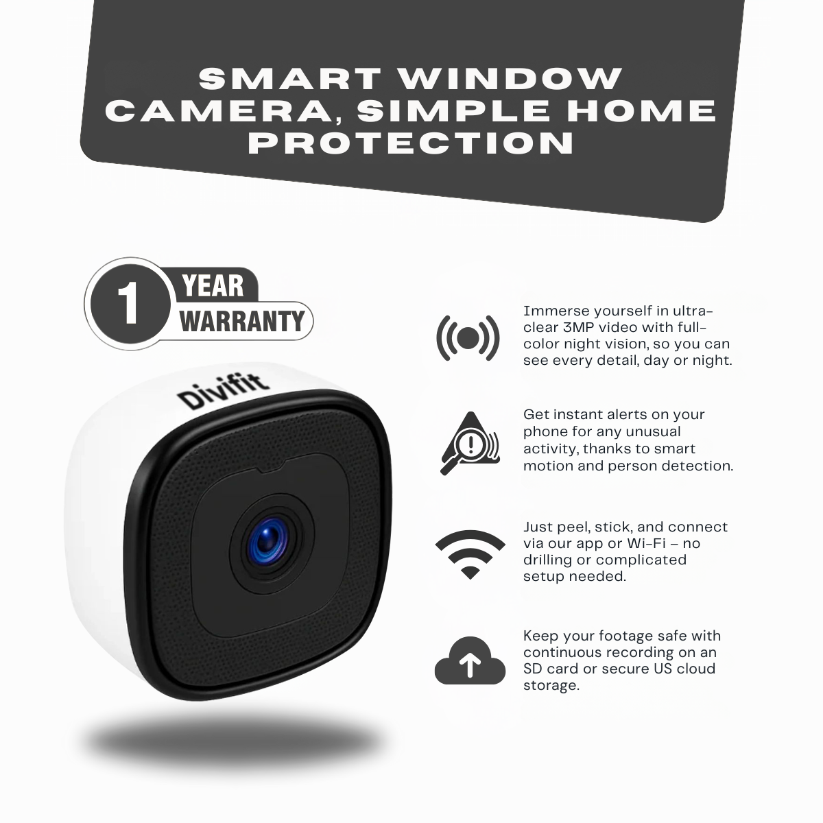 Divifit 3MP W150 Window Camera