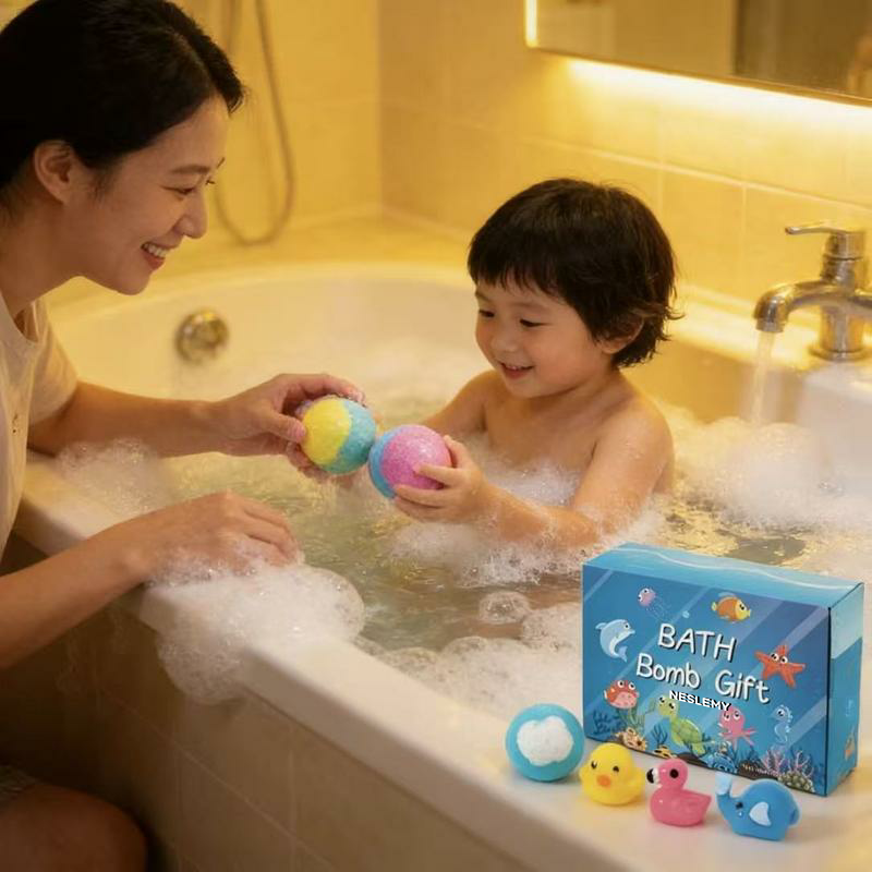 Magical Kids Bath Bomb Gift Set – 12 Colors & Surprise Toys